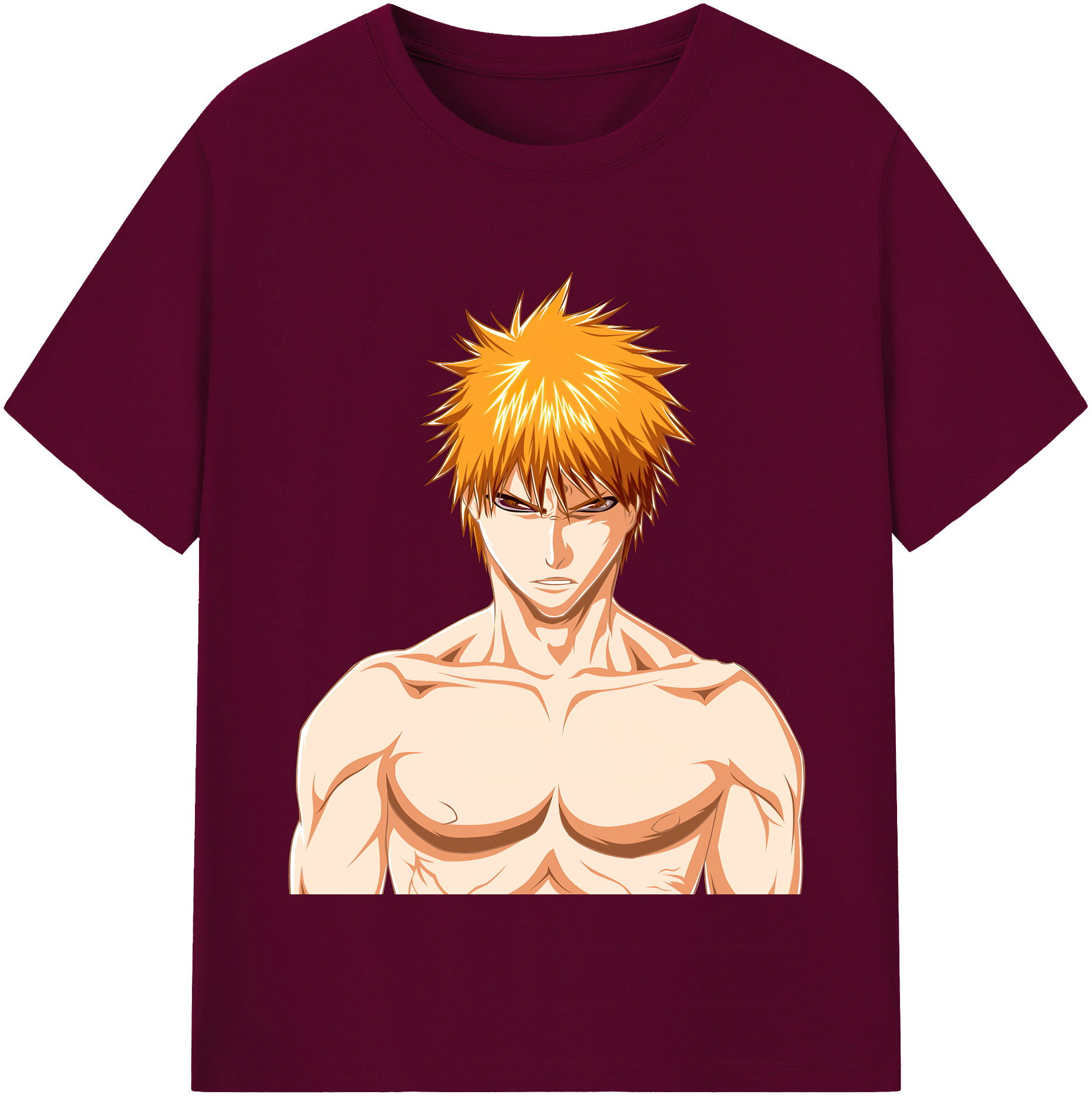 （画像用） ブリーチ 黒崎一護（くろさき いちご）BLEACH Kurosaki Ichigo レディースカジュアルプリントTシャツ（綿100％）